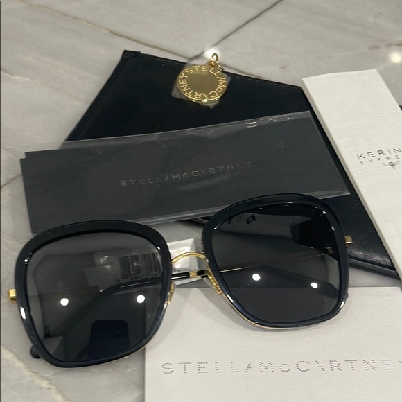 Stella McCartney Black and Gold Sunglasses